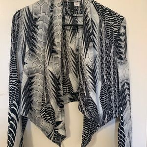 Black and white blazer